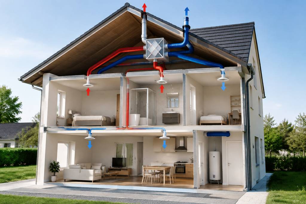 Comment fonctionne une VMC double flux dans une maison neuve ?