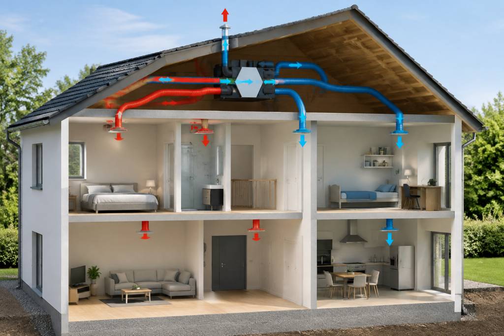 Comment marche une VMC double flux dans une maison neuve ?