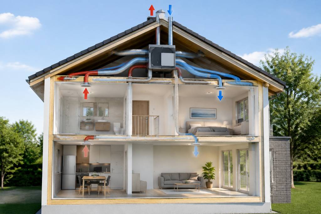 Comment fonctionne une VMC double flux dans une maison neuve ?